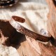 Floral Magnetic Copper Adjustable Cuff