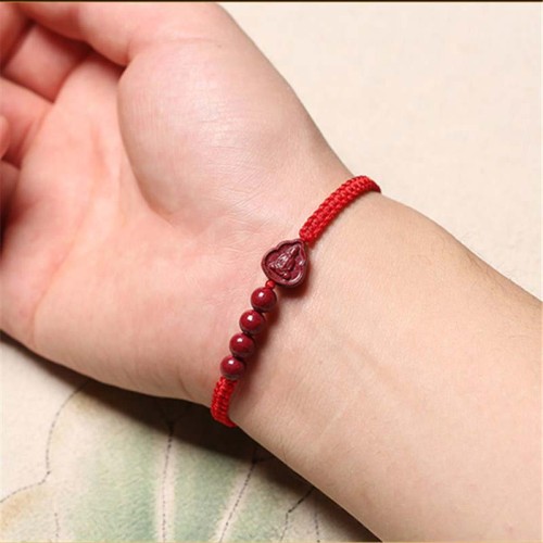Laughing Buddha Cinnabar Blessing String Bracelet Laughing Buddha Cinnabar Blessing String Bracelet