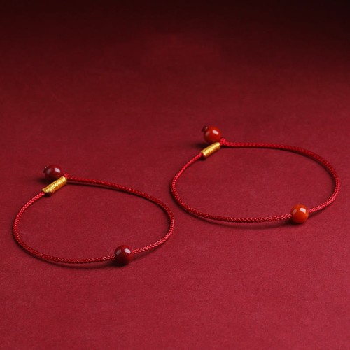 Cinnabar Red Agate Blessing Bracelet