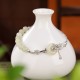 925 Silver Hetian Jade Peace Lotus Luck Bracelet 925 Silver Hetian Jade Peace Lotus Luck Bracelet