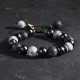 Black Obsidian Lava Rock Yin Yang Bracelet Black Obsidian Lava Rock Yin Yang Bracelet