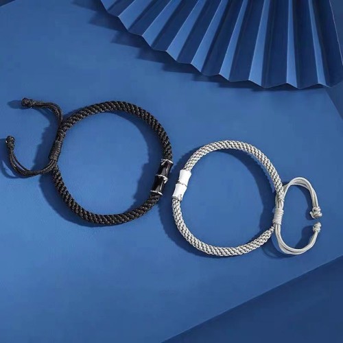 Bamboo Pattern Healing Couple Rope Bracelet