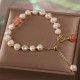 Pearl Green Strawberry Quartz Healing Bracelet