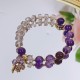 Amethyst Four Leaf Clover Healing Bracelet Amethyst Four Leaf Clover Healing Bracelet