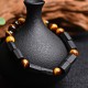Black Tourmaline Tiger Eye Positive Bracelet