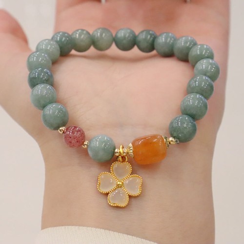 Jade Four Leaf Clover Prosperity Bracelet