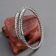 Retro Heart Sutra Twisted Design Balance Bangle