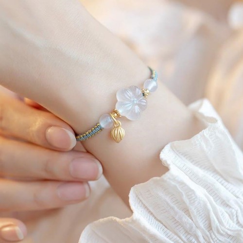 Red Agate Jade Lotus Confidence Bracelet Red Agate Jade Lotus Confidence Bracelet