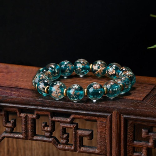Gold Swallowing Beast Fluorescent Liuli Glass Success Bracelet Gold Swallowing Beast Fluorescent Liuli Glass Success Bracelet