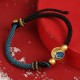 Mountain & Sea Engraved Luck Couple Bracelet