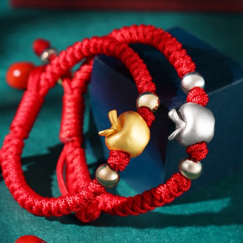 999 Sterling Silver Red Rope Kids Luck Bracelet 999 Sterling Silver Red Rope Kids Luck Bracelet