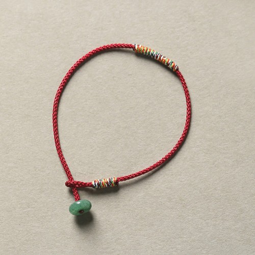 Tibetan Green Aventurine Luck Protection Braided Bracelet