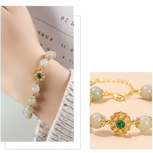 Natural Jade Prosperity Bead Bracelet Natural Jade Prosperity Bead Bracelet