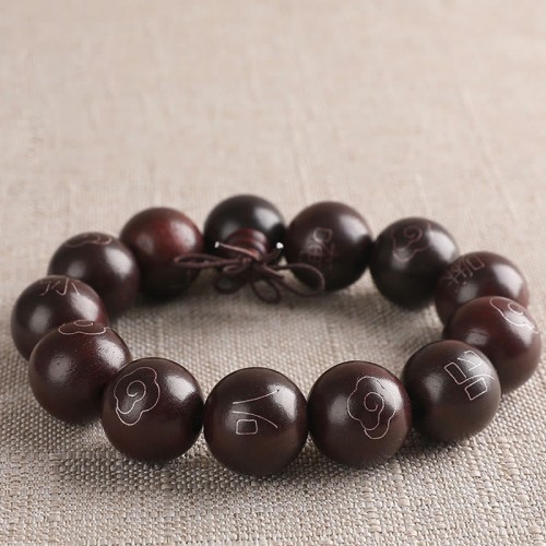 Red Sandalwood Om Mani Padme Hum Protection Bracelet Red Sandalwood Om Mani Padme Hum Protection Bracelet
