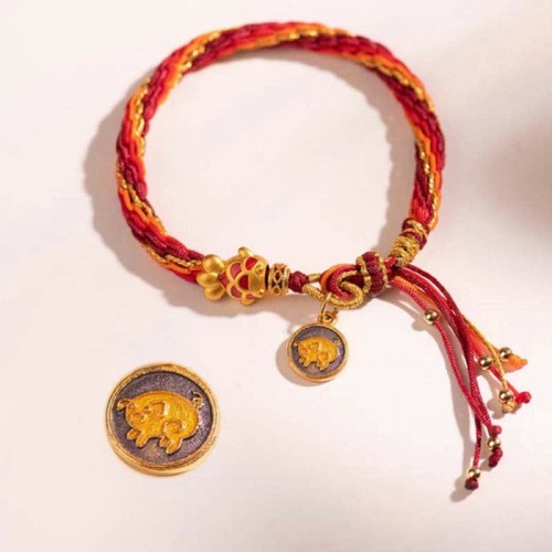 Chinese Zodiac Koi Fish Protection Reincarnation Knot Bracelet