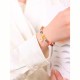 14K Gold Plated Golden Silk Jade Peace Buckle Bracelet 14K Gold Plated Golden Silk Jade Peace Buckle Bracelet