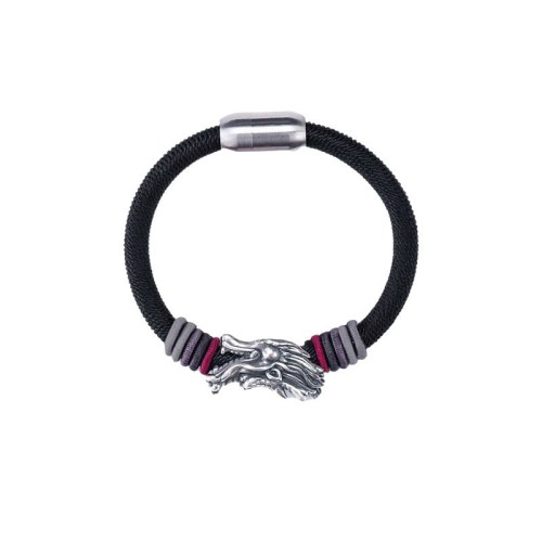 999 Sterling Silver Dragon Luck Braided Bracelet 999 Sterling Silver Dragon Luck Braided Bracelet