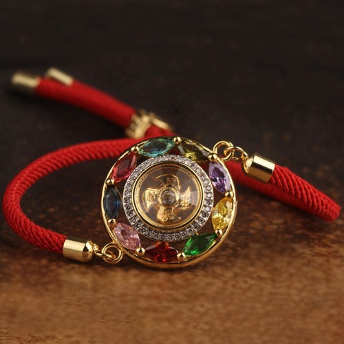 Colorful Zircon Copper Wealth Luck Bracelet Colorful Zircon Copper Wealth Luck Bracelet