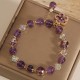Amethyst Pearl Flower Charm Transformation Bracelet Amethyst Pearl Flower Charm Transformation Bracelet