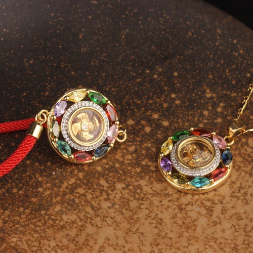 Colorful Zircon Copper Wealth Luck Bracelet Colorful Zircon Copper Wealth Luck Bracelet