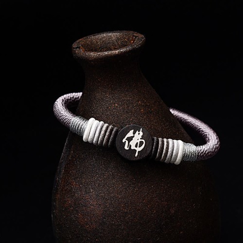 Buddha Ebony Handcrafted Rope Bracelet