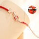 925 Silver Koi Fish Lotus Star Red String Bracelet 925 Silver Koi Fish Lotus Star Red String Bracelet