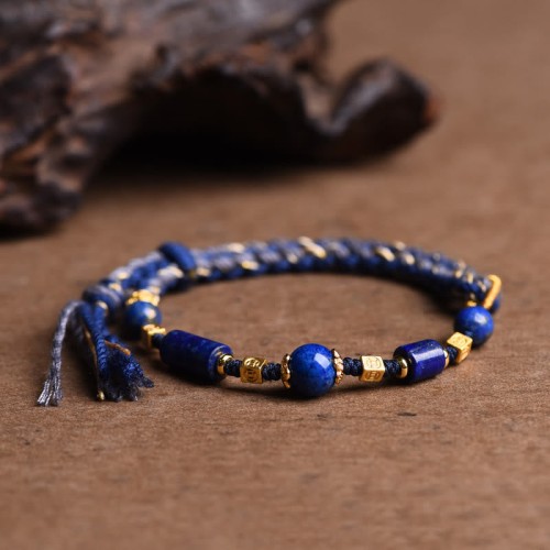 Handmade Lazurite Bead Positive Rope Bracelet Handmade Lazurite Bead Positive Rope Bracelet