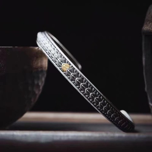 Vintage Dragon Scales Luck Wealth Cuff Bracelet Vintage Dragon Scales Luck Wealth Cuff Bracelet
