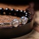 925 Silver Obsidian Moonstone Strength Couple Bracelet 925 Silver Obsidian Moonstone Strength Couple Bracelet