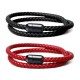 Genuine Leather Red String Protection Magnetic Bracelet