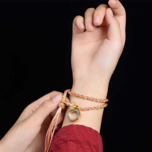 Tibetan Handmade Luck Colorful String Braided Bracelet Tibetan Handmade Luck Colorful String Braided Bracelet