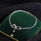 Year of the Dragon 999 Sterling Silver Zircon Knot Charm Bracelet Year of the Dragon 999 Sterling Silver Zircon Knot Charm Bracelet