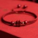 Four Leaf Clover Cinnabar Blessing Bracelet Four Leaf Clover Cinnabar Blessing Bracelet