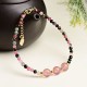 Colorful Tourmaline Strawberry Quartz Positive Love Bracelet Colorful Tourmaline Strawberry Quartz Positive Love Bracelet