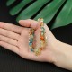 Liuli Glass Bead Chinese Lock Fortune Bracelet Liuli Glass Bead Chinese Lock Fortune Bracelet