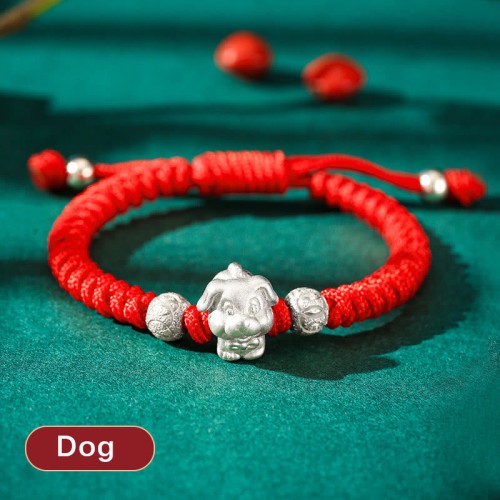 999 Sterling Silver Chinese Zodiac Kids Bracelet