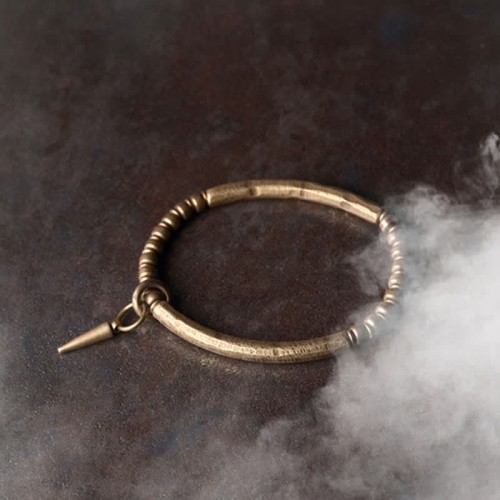 Lava Rock Copper Balance Cuff Bangle