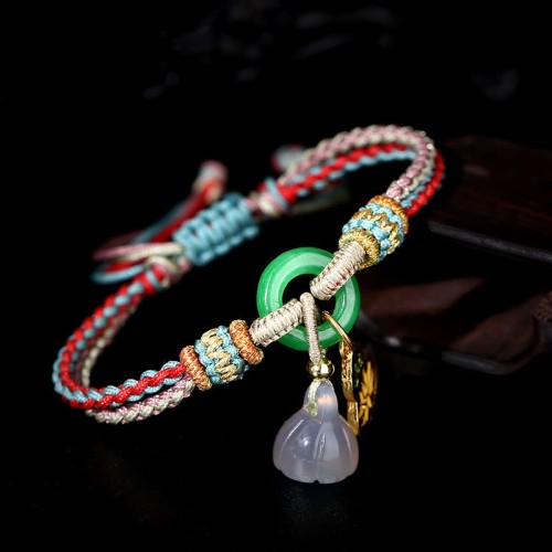 Colorful Rope Chalcedony Peace Harmony Bracelet