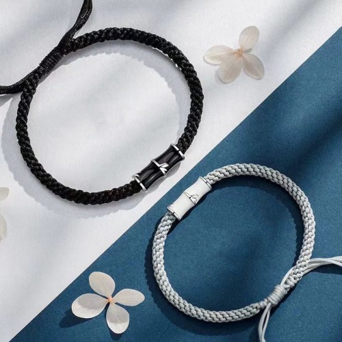 Bamboo Pattern Healing Couple Rope Bracelet