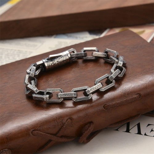 Vintage Tang Dynasty Flower Design Luck Bracelet Vintage Tang Dynasty Flower Design Luck Bracelet
