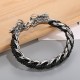 Dragon Leather Titanium Steel Luck Braided Bracelet Dragon Leather Titanium Steel Luck Braided Bracelet