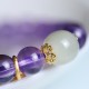 Amethyst Crystal Hetian Jade Healing Charm Bracelet