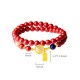 925 Sterling Silver Cinnabar Fu Character Blessing Bracelet 925 Sterling Silver Cinnabar Fu Character Blessing Bracelet