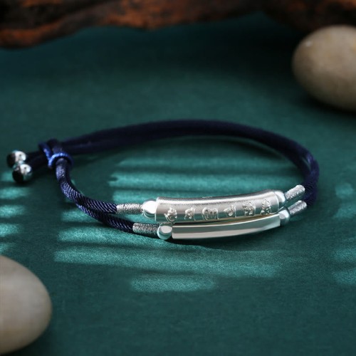 999 Silver Om Mani Padme Hum Peace Bracelet 999 Silver Om Mani Padme Hum Peace Bracelet