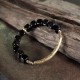Obsidian Crystal Copper Strength Couple Bracelet