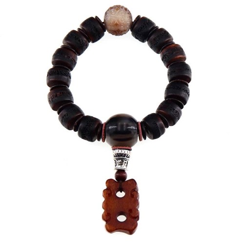 Tibetan Yak Bone Dzi Bead Turquoise Evil Spirit Bracelet Tibetan Yak Bone Dzi Bead Turquoise Evil Spirit Bracelet