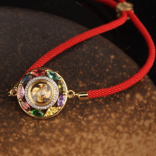 Colorful Zircon Copper Wealth Luck Bracelet Colorful Zircon Copper Wealth Luck Bracelet