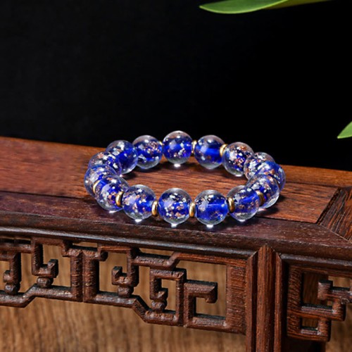 Gold Swallowing Beast Fluorescent Liuli Glass Success Bracelet Gold Swallowing Beast Fluorescent Liuli Glass Success Bracelet