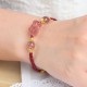 Natural Strawberry Crystal Pixiu Charm Lucky Bracelet