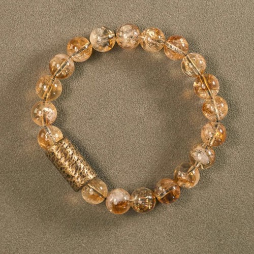 Citrine Crystal Brass Protection Bracelet Citrine Crystal Brass Protection Bracelet